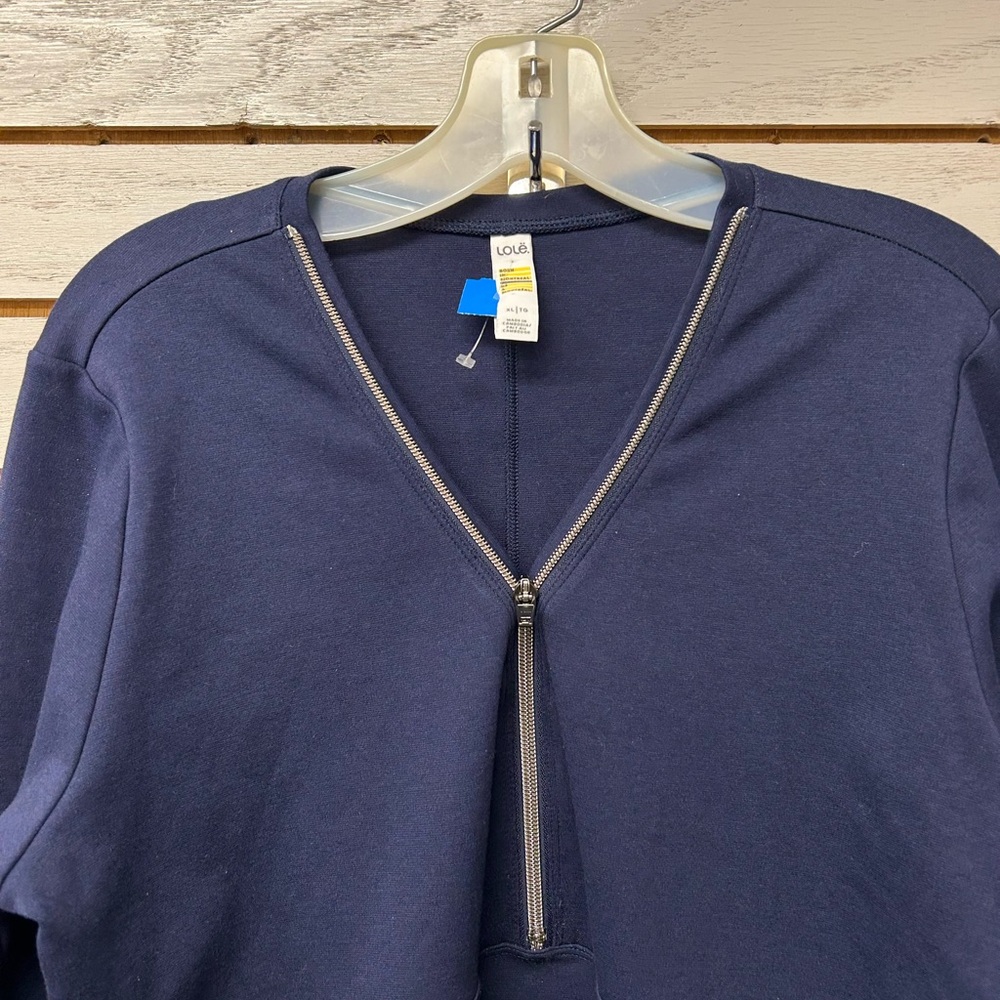 Lole Navy Half‑Zip Long Sleeve Tunic Dress - Picture 3 of 7